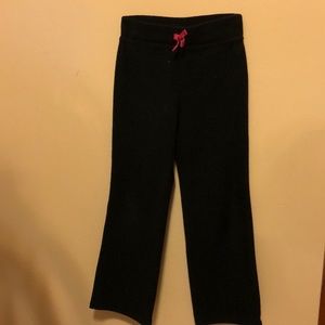 Black Sweatpants with pink bow
